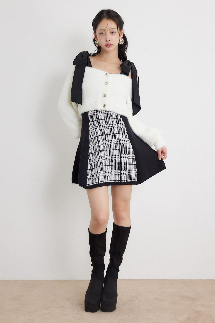 rienda「ジャガードニットミニセットワンピース」|ワンピース|