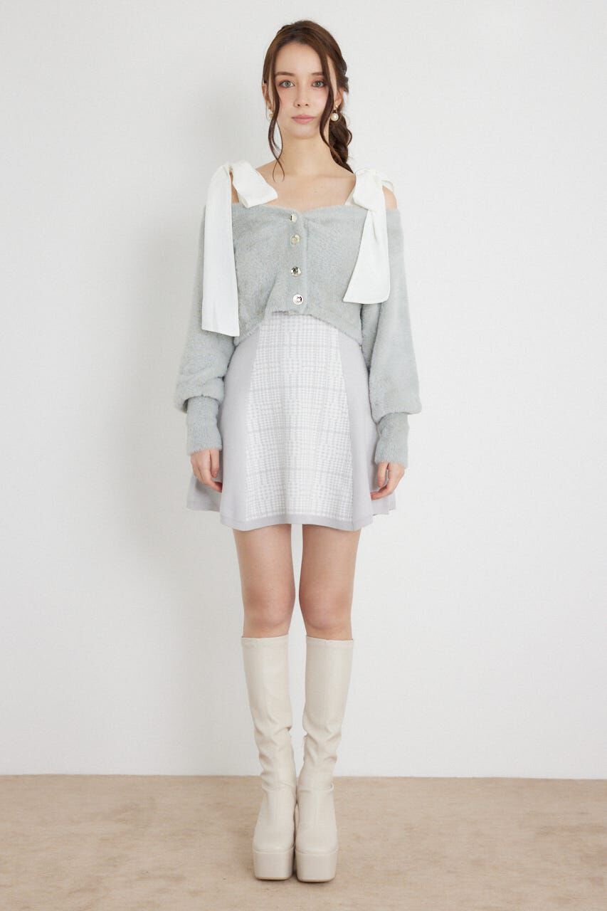 rienda「ジャガードニットミニセットワンピース」|ワンピース|