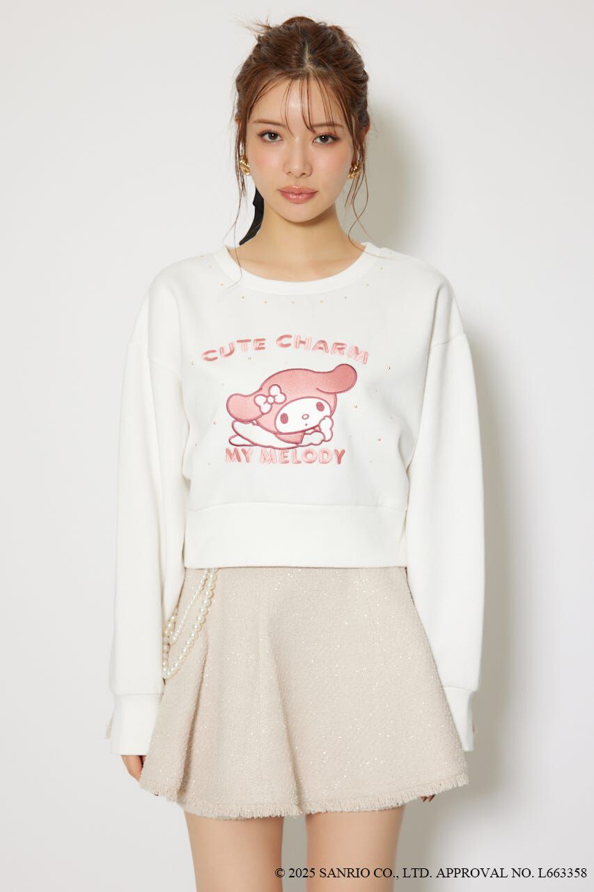 rienda「マイメロ&クロミコラボスウェットトップス」|Tシャツ・カットソー|