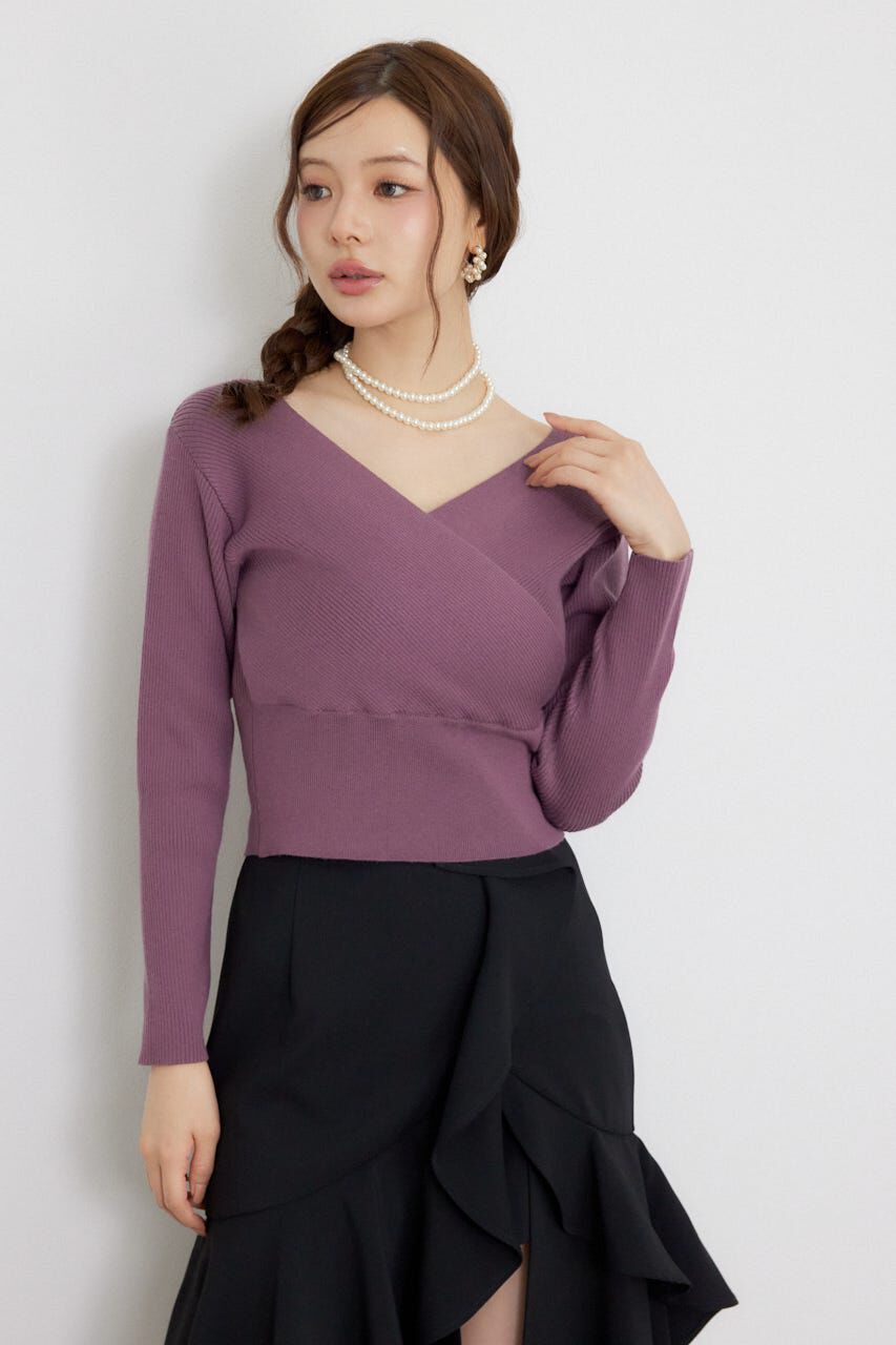 rienda「カシュクール2WAYウォッシャブルニットトップス」|ニット・セーター|