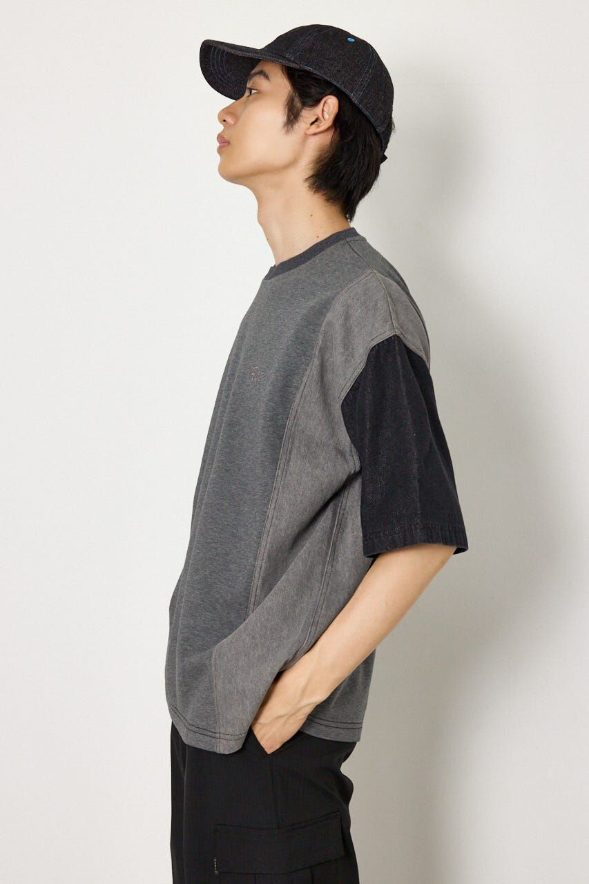 RODEO CROWNS「デニムドッキング半袖スウェット」|Tシャツ・カットソー|