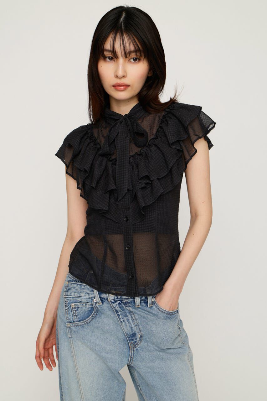 SLY「FRILL RIBBON ブラウス」|シャツ・ブラウス|
