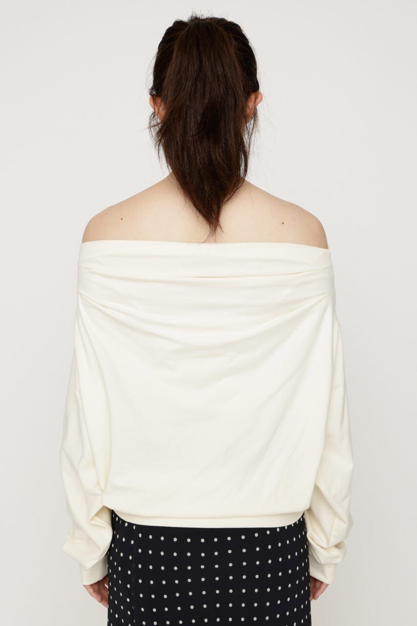 SLY「TUCKED OFFSHOULDER トップス」|パーカー|