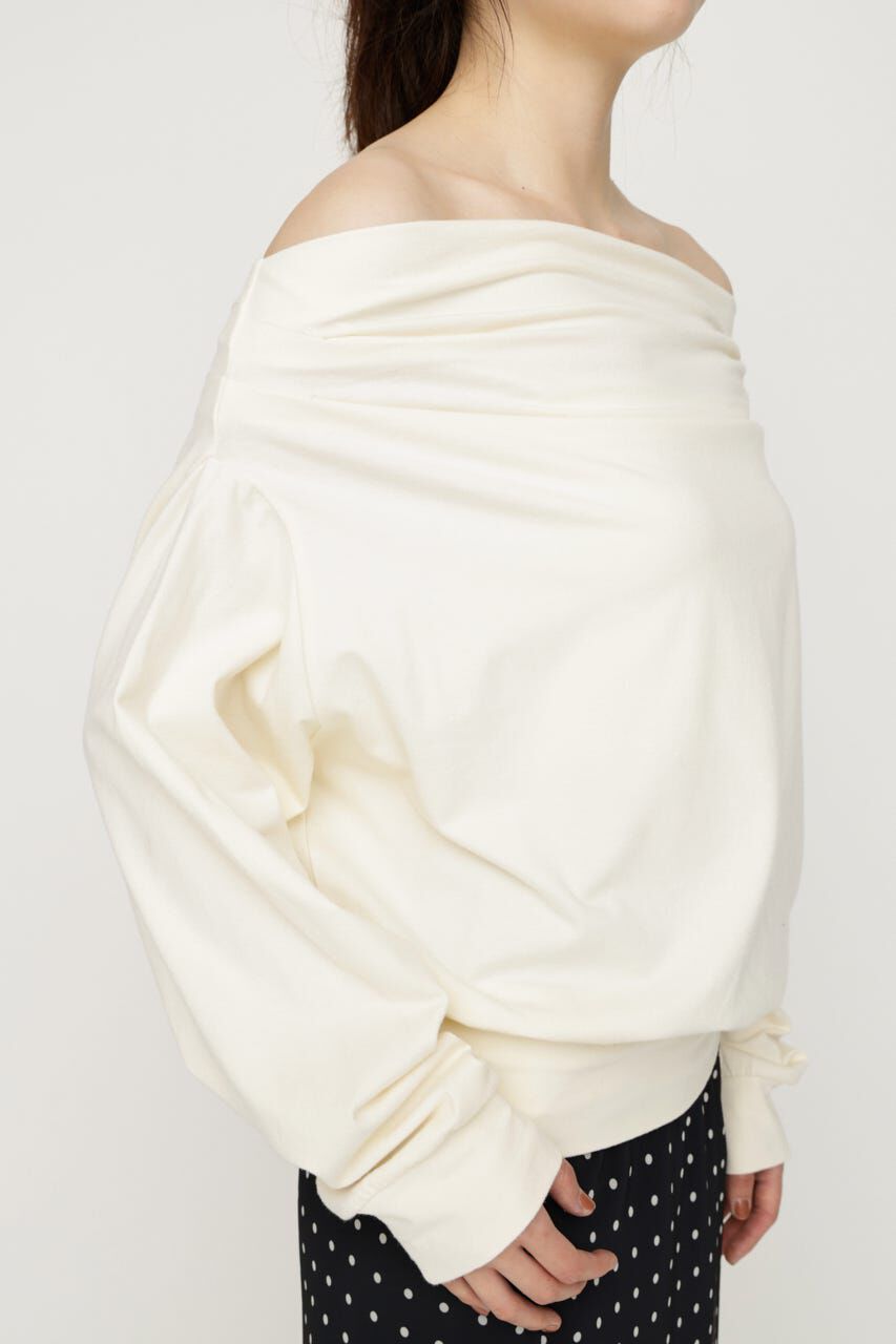 SLY「TUCKED OFFSHOULDER トップス」|パーカー|