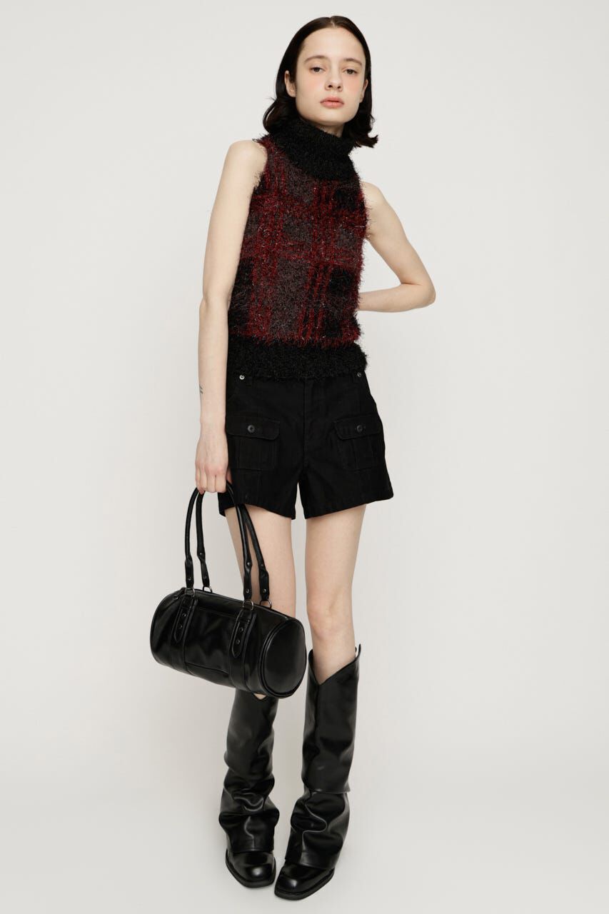 SLY「SHAGGY CHECK H／N ニット」|キャミソール|