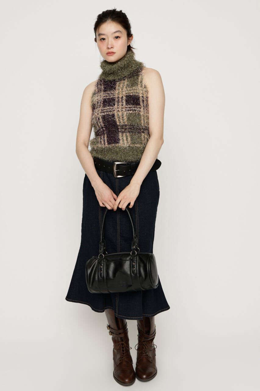 SLY「SHAGGY CHECK H／N ニット」|キャミソール|
