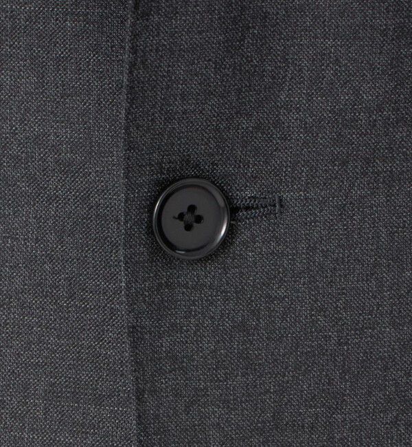 UNITED ARROWS「グレー シャークスキン シングル 3ボタン スーツ SーMODEL ヨコストレッチ 撥水」|スーツ|