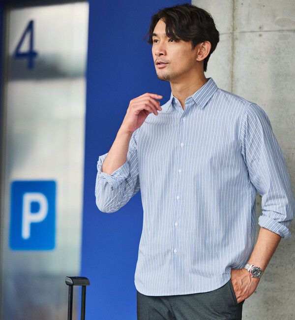 UNITED ARROWS green label relaxing「【WEB限定】JUST fit JAMES FABRC パターン 長袖 シャツ」|シャツ・ブラウス|