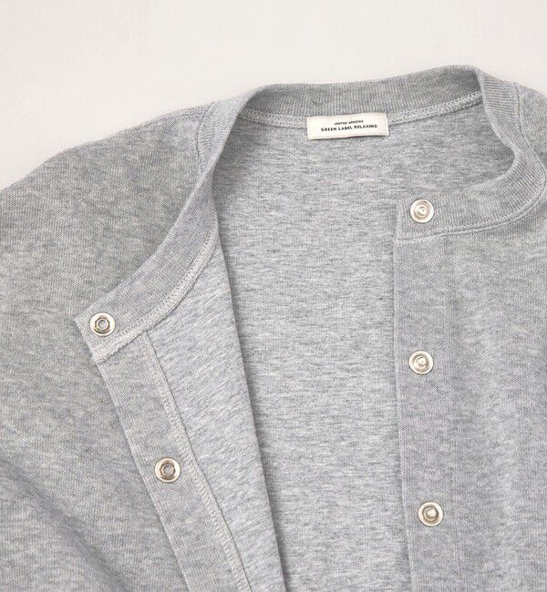 UNITED ARROWS green label relaxing「【WEB限定】＜at ease＞ダブルフェイス クルーネック カットソー カーディガン」|カーディガン|