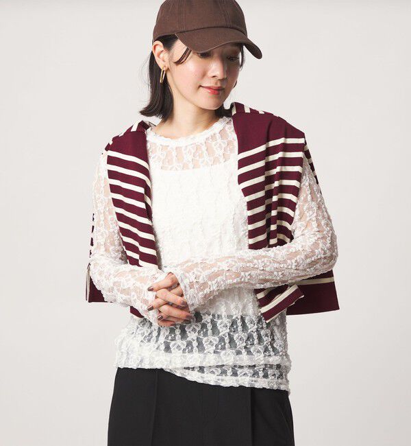 UNITED ARROWS green label relaxing「【WEB限定】＜at ease＞レース カットソー」|Tシャツ・カットソー|