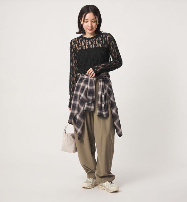 UNITED ARROWS green label relaxing「【WEB限定】＜at ease＞レース カットソー」|Tシャツ・カットソー|