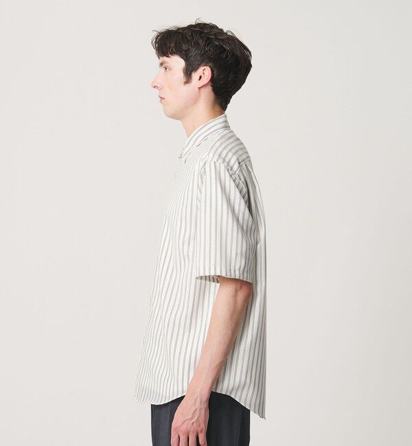 BEAUTY&YOUTH UNITED ARROWS「尾州 ストライプ レギュラー ショートスリーブ シャツ GRANDE TAPERD型 ウォッシャブル MADE IN JAPAN」|シャツ・ブラウス|