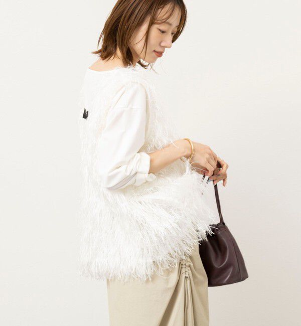 NOLLEY'S「【WEB限定】ウォッシャブルシアーフェザータンク」|シャツ・ブラウス|