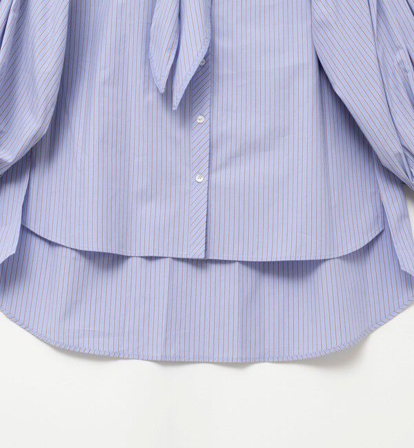NOLLEY'S「【MARILYN MOON/マリリーンムーン】stripe embroidery tie blouse」|シャツ・ブラウス|