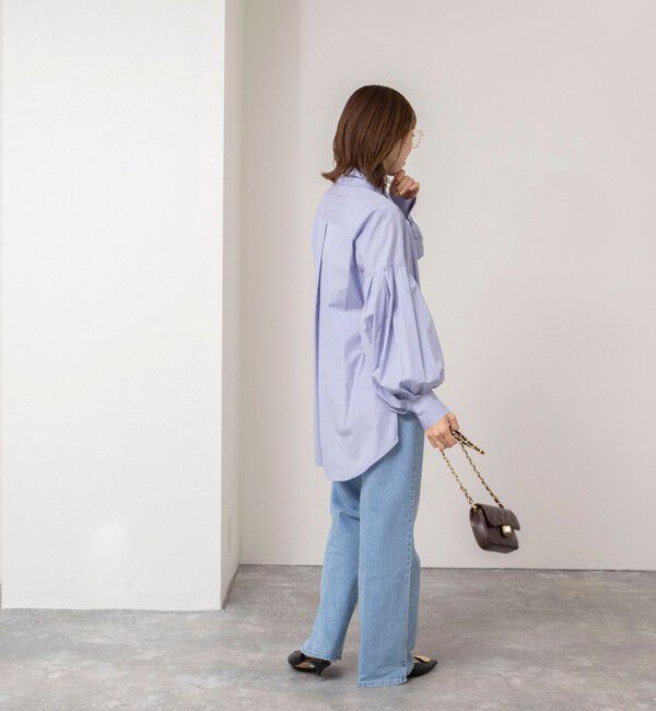 NOLLEY'S「【MARILYN MOON/マリリーンムーン】stripe embroidery tie blouse」|シャツ・ブラウス|