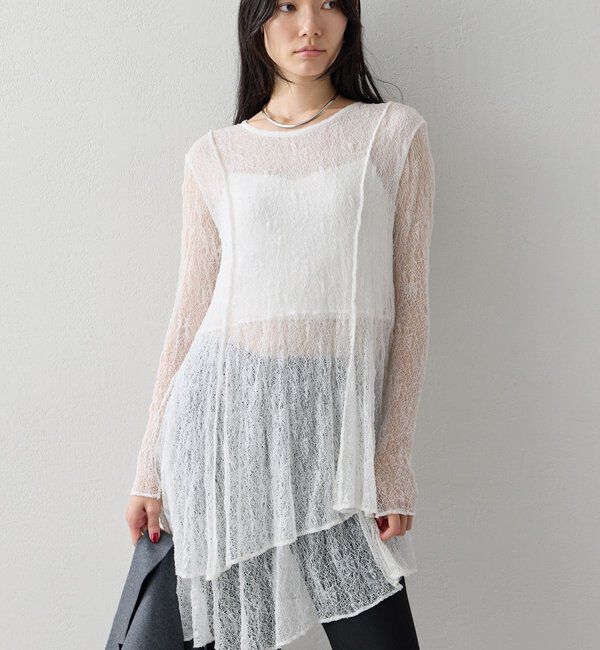  「レースチュニックドレス」|ワンピース|