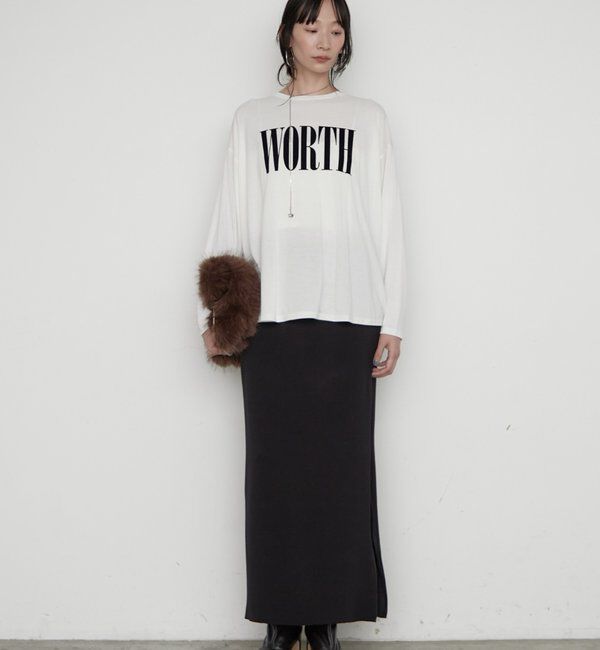  「《さらっとした着心地》WORTHロゴロンT」|Tシャツ・カットソー|