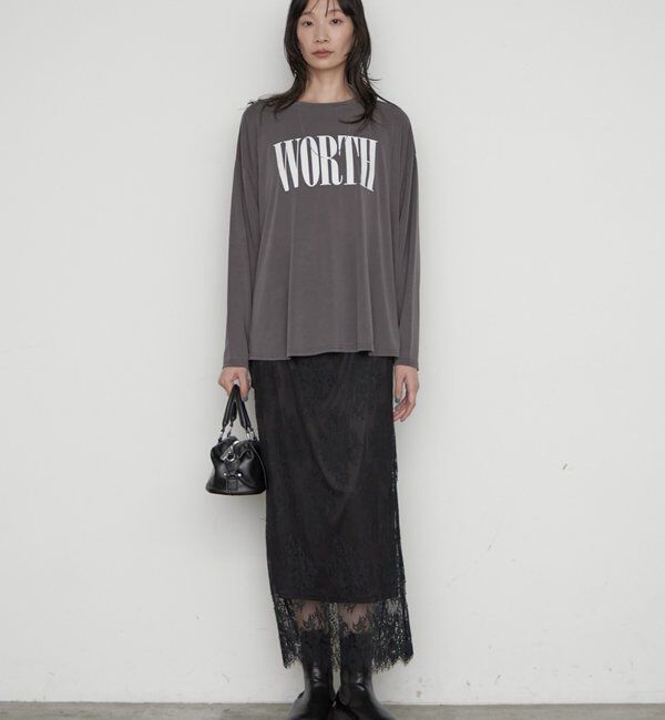  「《さらっとした着心地》WORTHロゴロンT」|Tシャツ・カットソー|