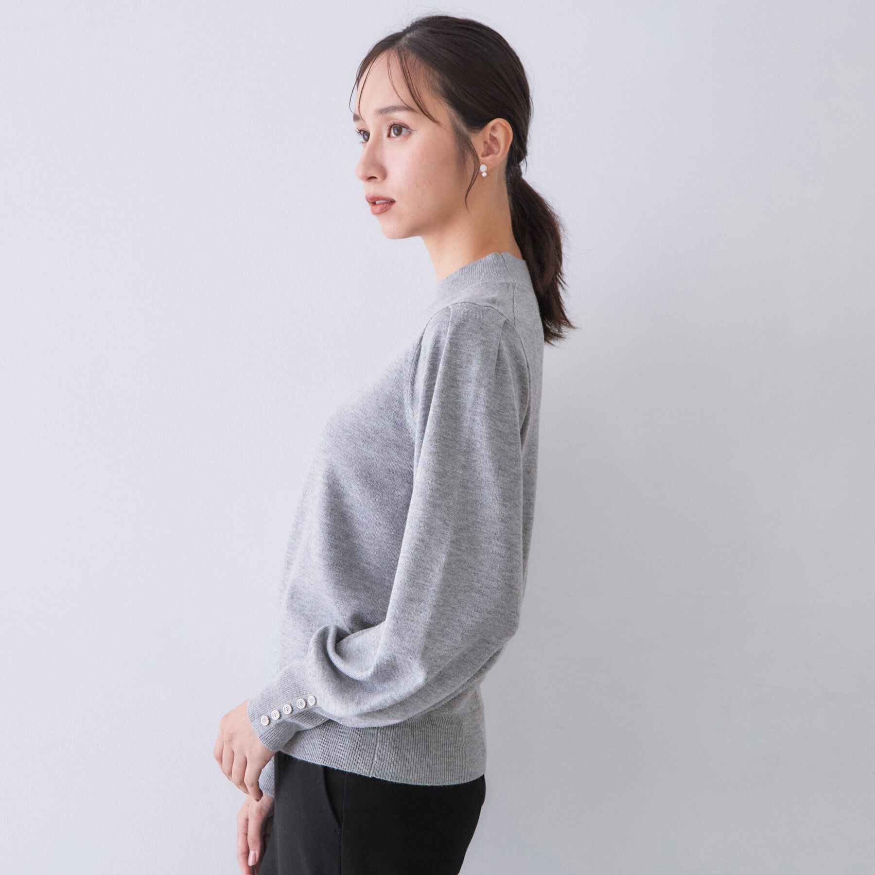 index「カシミヤタッチハイネックニット【洗濯機OK／抗ピリング】」|ニット・セーター|