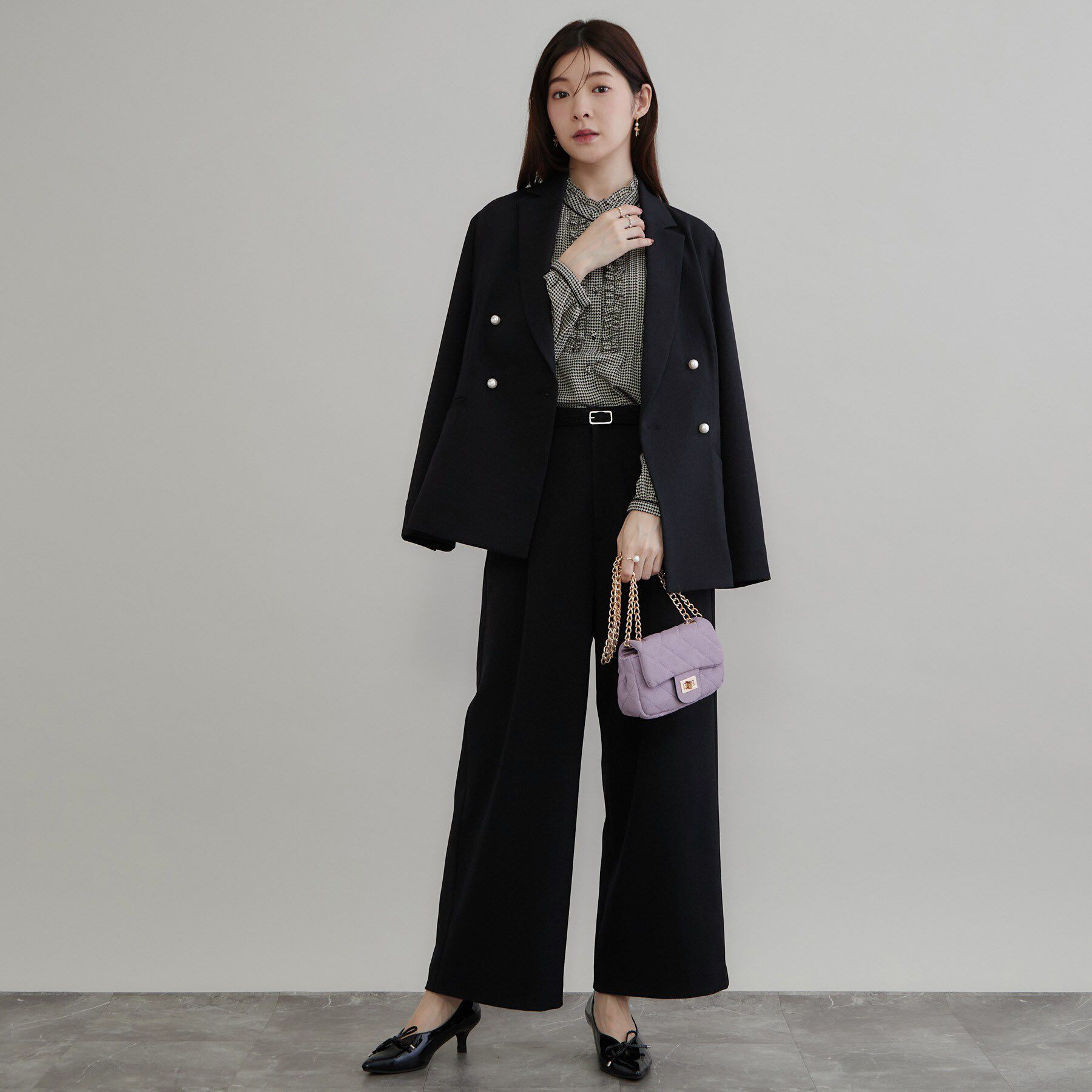 Couture broach「【フリル使いが華やか】ピンタック ブラウス」|シャツ・ブラウス|