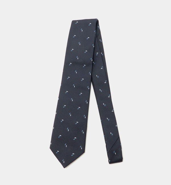UNITED ARROWS「スモールリーフ ジャガード ネクタイ」|ネクタイ・蝶ネクタイ|NAVY