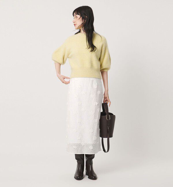 UNITED ARROWS「3Dフラワー タイトスカート ‐ウォッシャブル‐」|タイト|