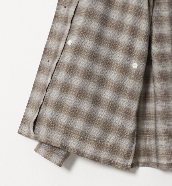 UNITED ARROWS「オンブレチェック シャツジャケット」|シャツ・ブラウス|