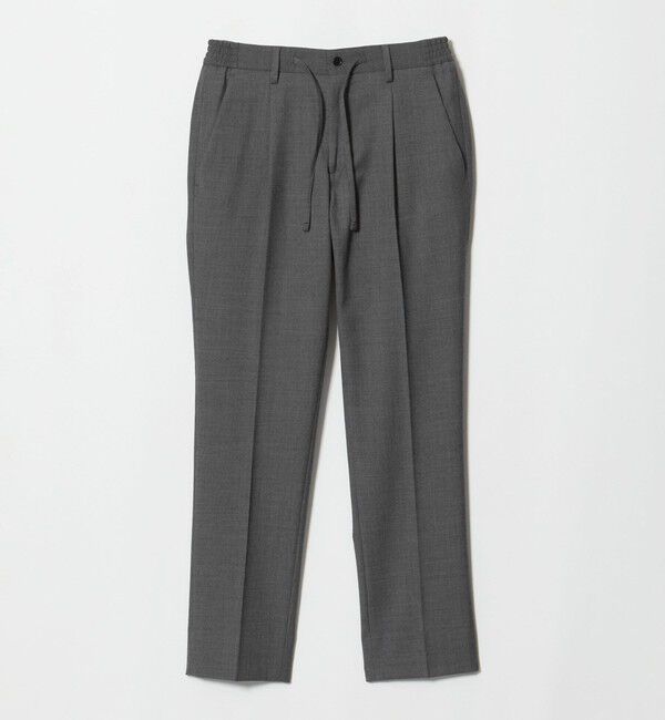 UNITED ARROWS「サイドシャーリング 1プリーツ スリムテーパード スラックス ヨコストレッチ」|スラックス|MD.GRAY