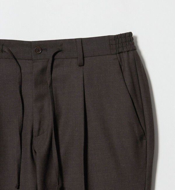 UNITED ARROWS「サイドシャーリング 1プリーツ スリムテーパード スラックス ヨコストレッチ」|スラックス|