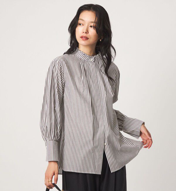 UNITED ARROWS green label relaxing「ニットベスト&times;フリルネック ブラウス」|シャツ・ブラウス|