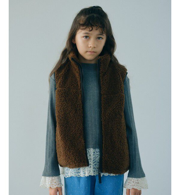 UNITED ARROWS green label relaxing「ボア ジップ ベスト / キッズ 100cm-160cm」|その他|