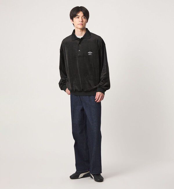 UNITED ARROWS green label relaxing「【別注】＜UMBRO＞ベロア 長袖 ポロシャツ」|ポロシャツ|
