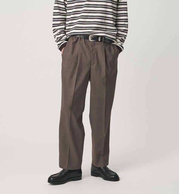 BEAUTY&YOUTH UNITED ARROWS「ウールブレンド 1プリーツ テーパード スラックス NO.9 ウォッシャブル」|チノ|MOCA