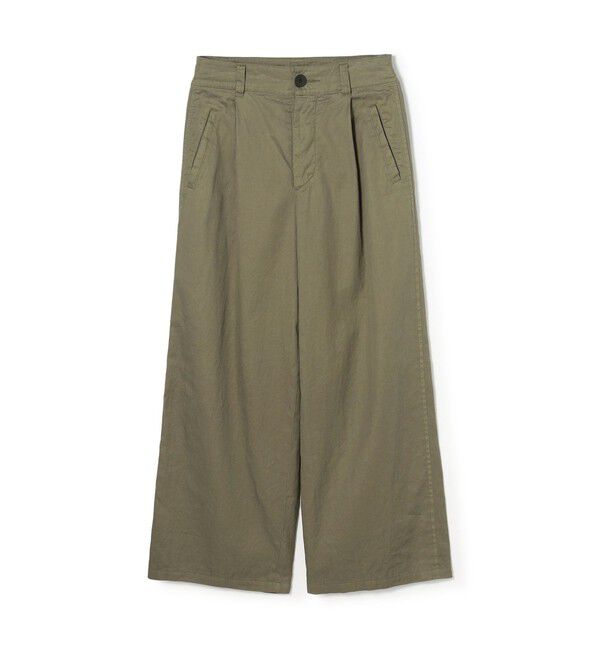 GALERIE VIE「ピースダイコットンギャバジン タックワイドパンツ」|その他|55 カーキ