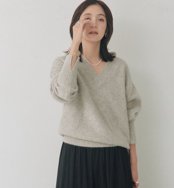  「ヘアリーヤーンメランジニット」|ニット・セーター|