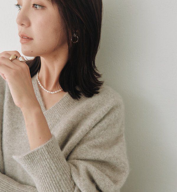  「ヘアリーヤーンメランジニット」|ニット・セーター|