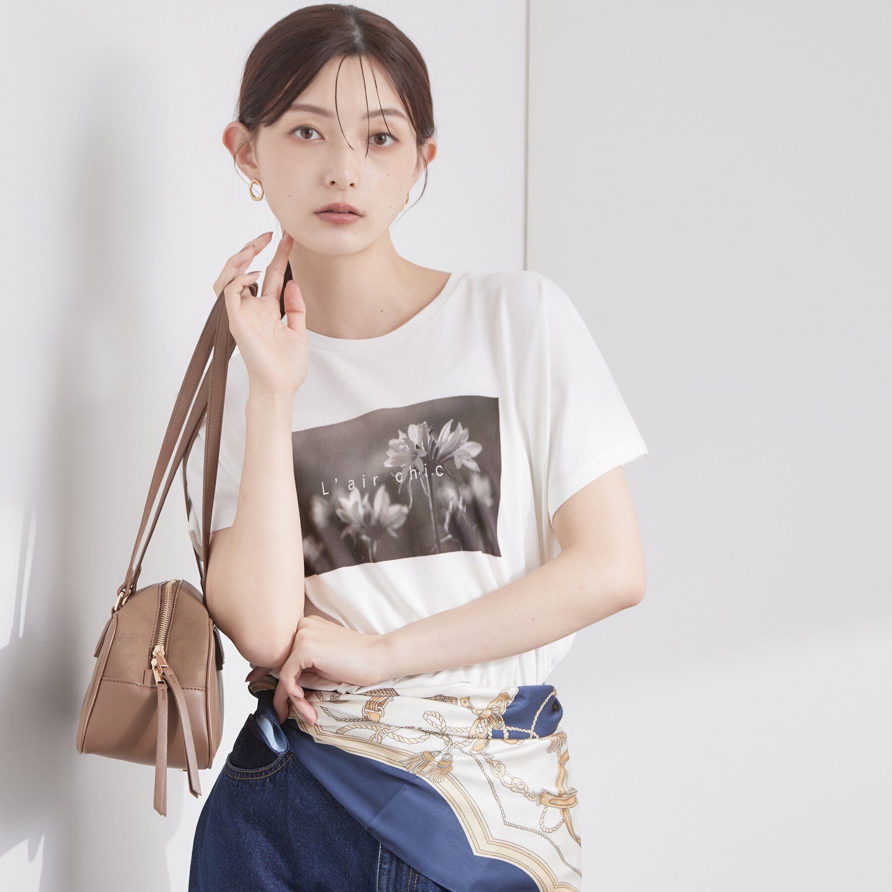 OPAQUE.CLIP「フォトプリントTシャツ【洗濯機OK】」|Tシャツ・カットソー|ホワイト(001)