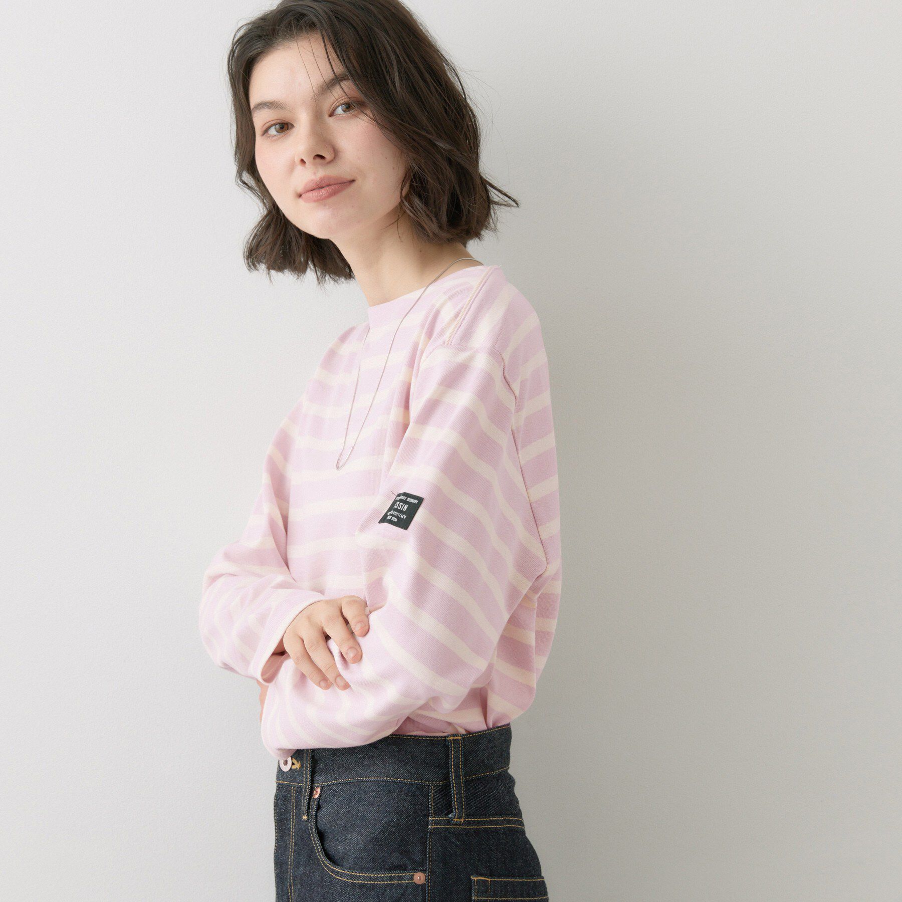 Dessin「【洗える】クルーネックボーダーカットソー」|Tシャツ・カットソー|