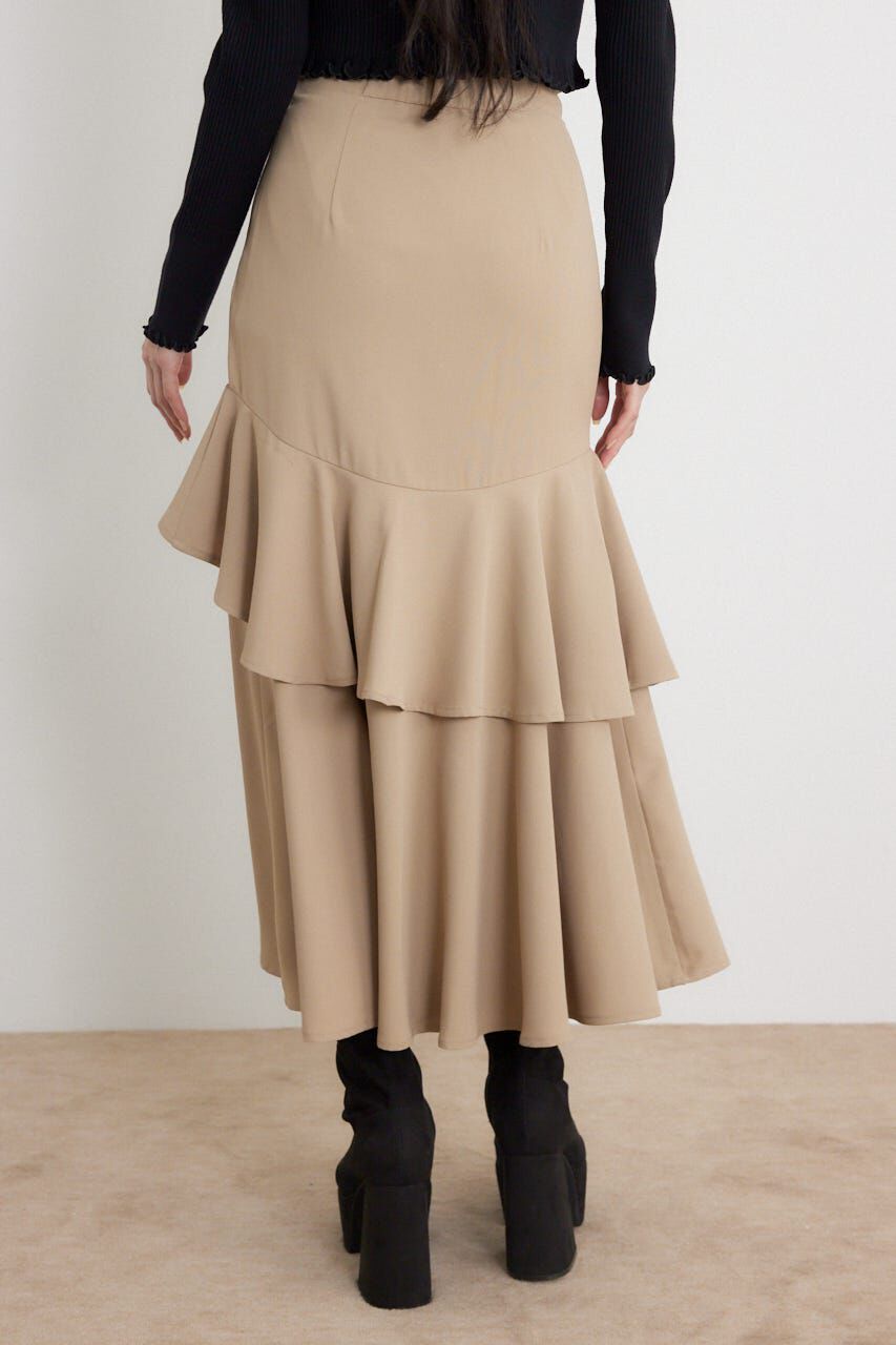 rienda「フリルスリットハイウエストスコートショートパンツ」|その他|