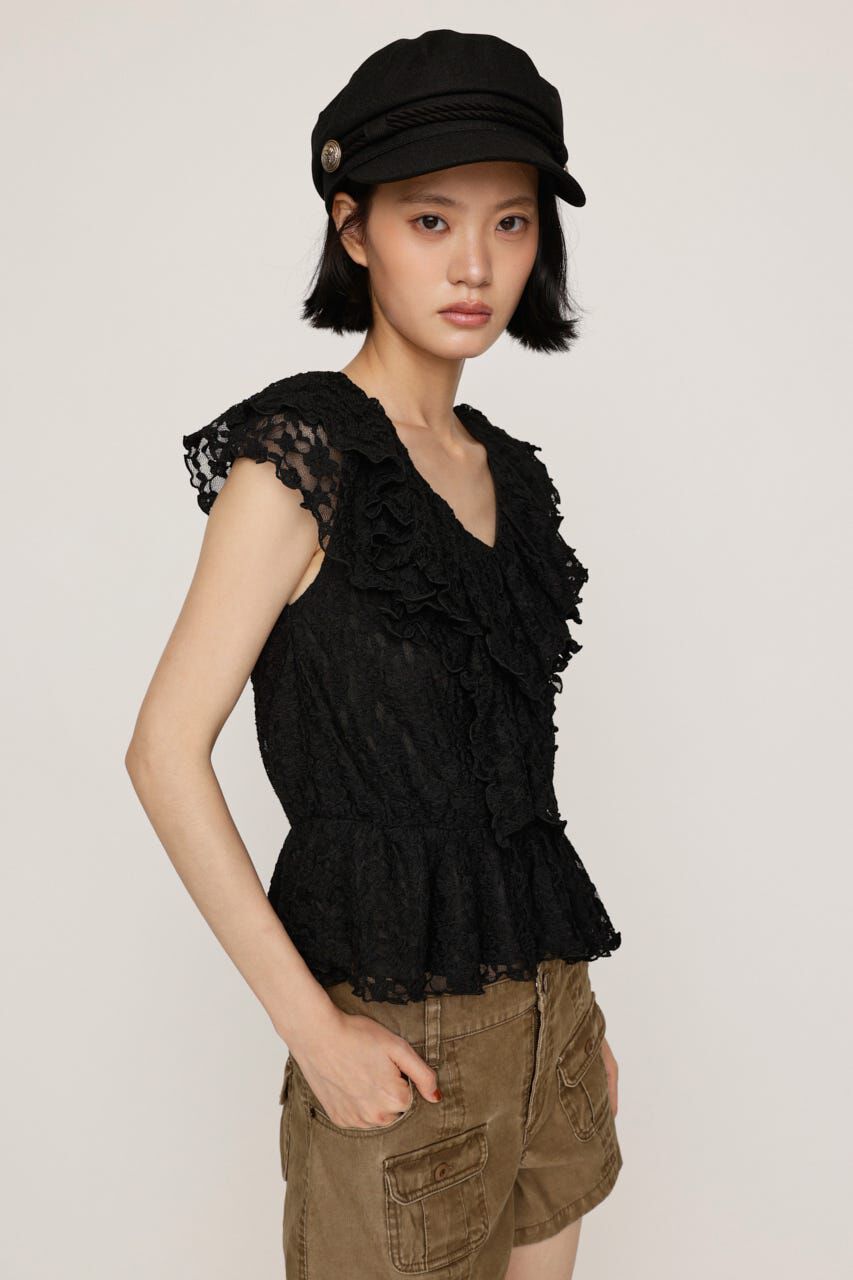SLY「CUT LACE FRILL トップス」|Tシャツ・カットソー|