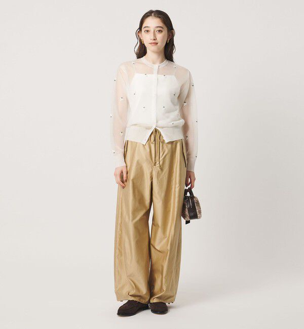 UNITED ARROWS「シアー フラワー カーディガン」|カーディガン|