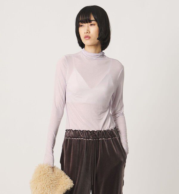 AEWEN MATOPH「＜AEWEN MATOPH＞シアー ハイネック カットソー」|Tシャツ・カットソー|LILAC