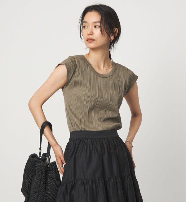 UNITED ARROWS green label relaxing「ランダム ブライトリブ Uネック カットソー」|Tシャツ・カットソー|MOCA