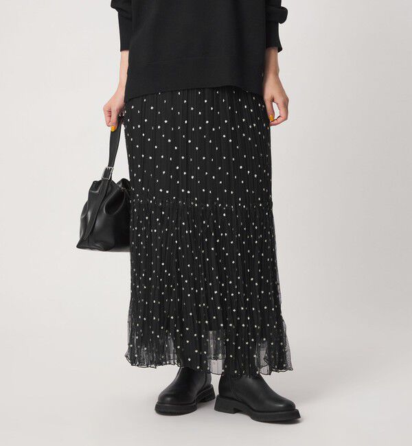 UNITED ARROWS green label relaxing「［size SHORT/TALLあり］2WAY シシュウ チュール スカート」|フレア|