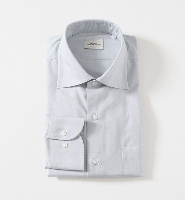 UNITED ARROWS green label relaxing「コットン ヘリンボーン ワイドカラー ドレスシャツ -形態安定-」|シャツ・ブラウス|