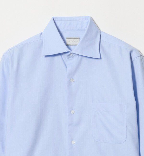 UNITED ARROWS green label relaxing「コットン ヘリンボーン ワイドカラー ドレスシャツ -形態安定-」|シャツ・ブラウス|