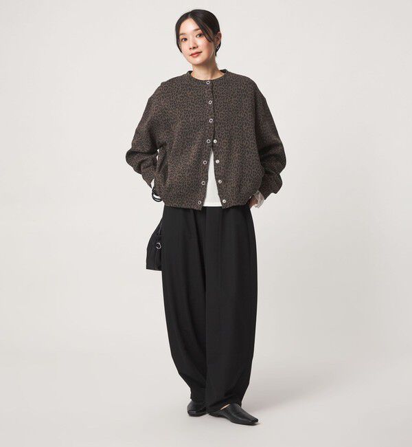 UNITED ARROWS green label relaxing「【WEB限定】＜at ease＞ダブルフェイス クルーネック カットソー カーディガン」|カーディガン|
