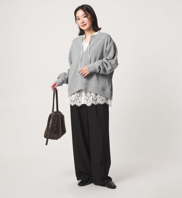 UNITED ARROWS green label relaxing「【WEB限定】＜at ease＞ダブルフェイス Vネック プルオーバー カットソー」|Tシャツ・カットソー|
