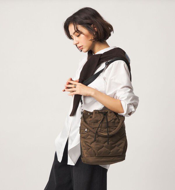 UNITED ARROWS green label relaxing「【WEB限定】＜PARTE＞キルティング ドロストバッグ / ショルダーバッグ はっ水」|ショルダー・メッセンジャー|