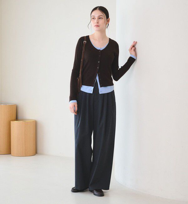 BEAUTY&YOUTH UNITED ARROWS「毛ポリエステルブレンド ワイドタックパンツ 防シワ ウォッシャブル」|その他|